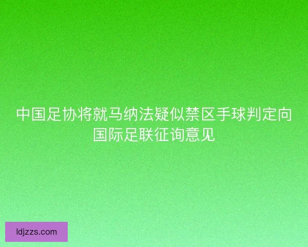 中国足协将就马纳法疑似禁区手球判定向国际足联征询意见 中国足协将就马纳法疑似禁区手球判定向国际足联征询意见